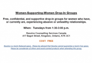 Women Supporting Women monthly schedule for September